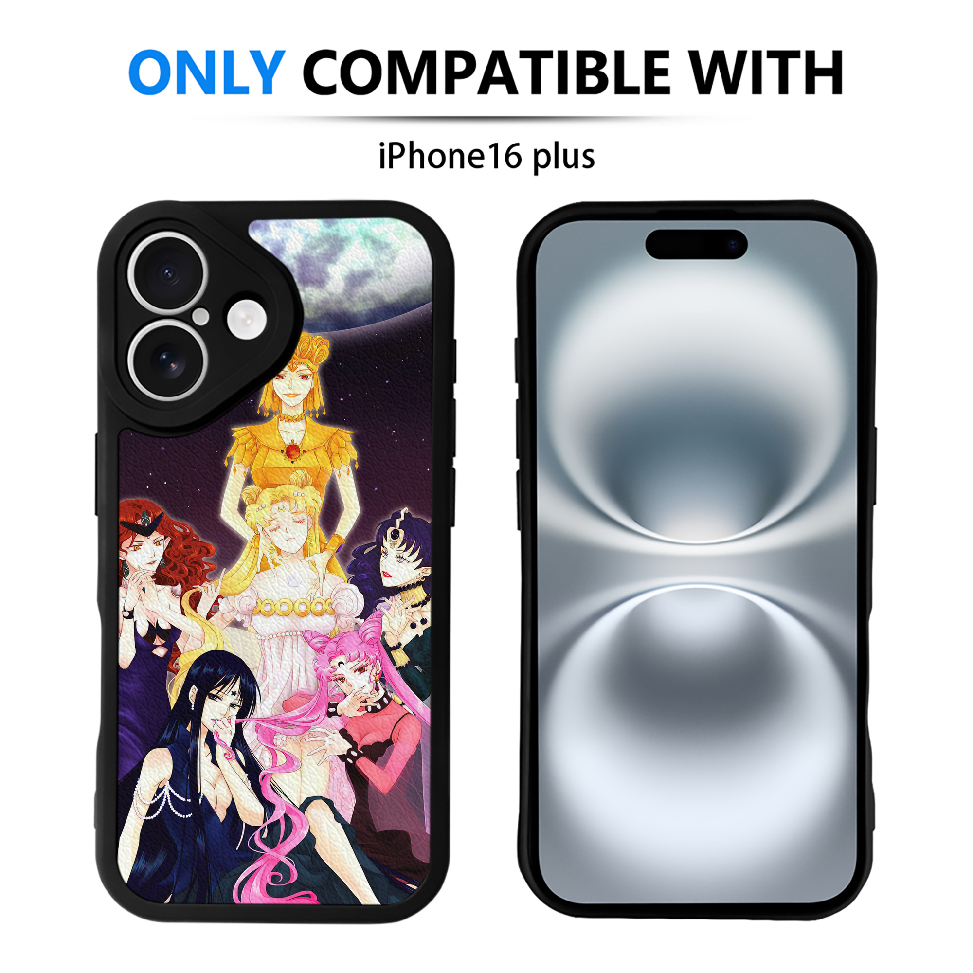 （画像用） 美少女戦士セーラームーン Sailor Moon 【iPhone 16シリーズ対応】シリコンスマホケース（レザー調） 材質：シリコン